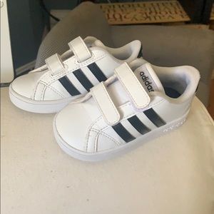 adidas three stripe low tops. Toddler size 6.